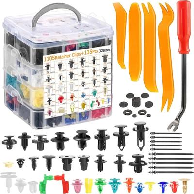 1240 BUC 800 buc Kit Clipuri Plastice Auto 32 Dimensiuni pentru Fixare Auto Șuruburi Bară de Protecție Panou Ornament Ușă Fixator Clip