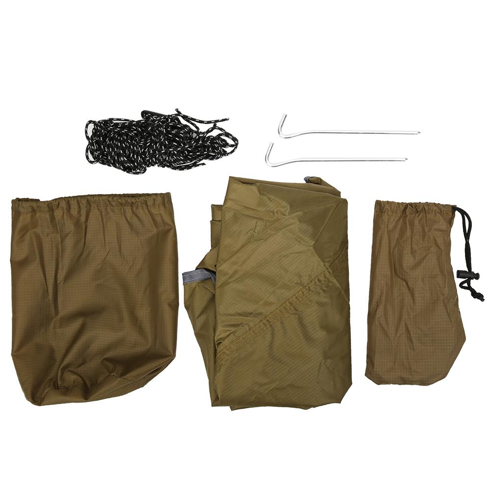 210T Polyester Fabric Outdoor Rhombic Waterproof Sun Proof Camping Ground Mat Tent Hammock Awning(Light Tan )