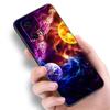 Moon Stars Space Astronaut Black Silicone Phone Case For Xiaomi POCO X3 X4 NFC F3 F4 GT F5 M3 M4 M6 X5 X6 Pro 5G C55 C65 M5