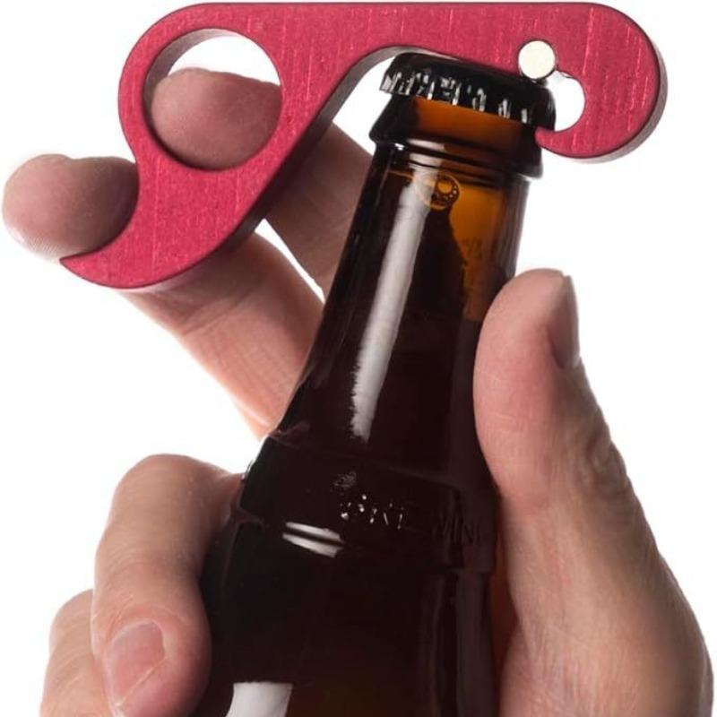 One-handed Bottle Opener Outdoor One-handed Bottle Opener Magnetic Metal Bottle Opener