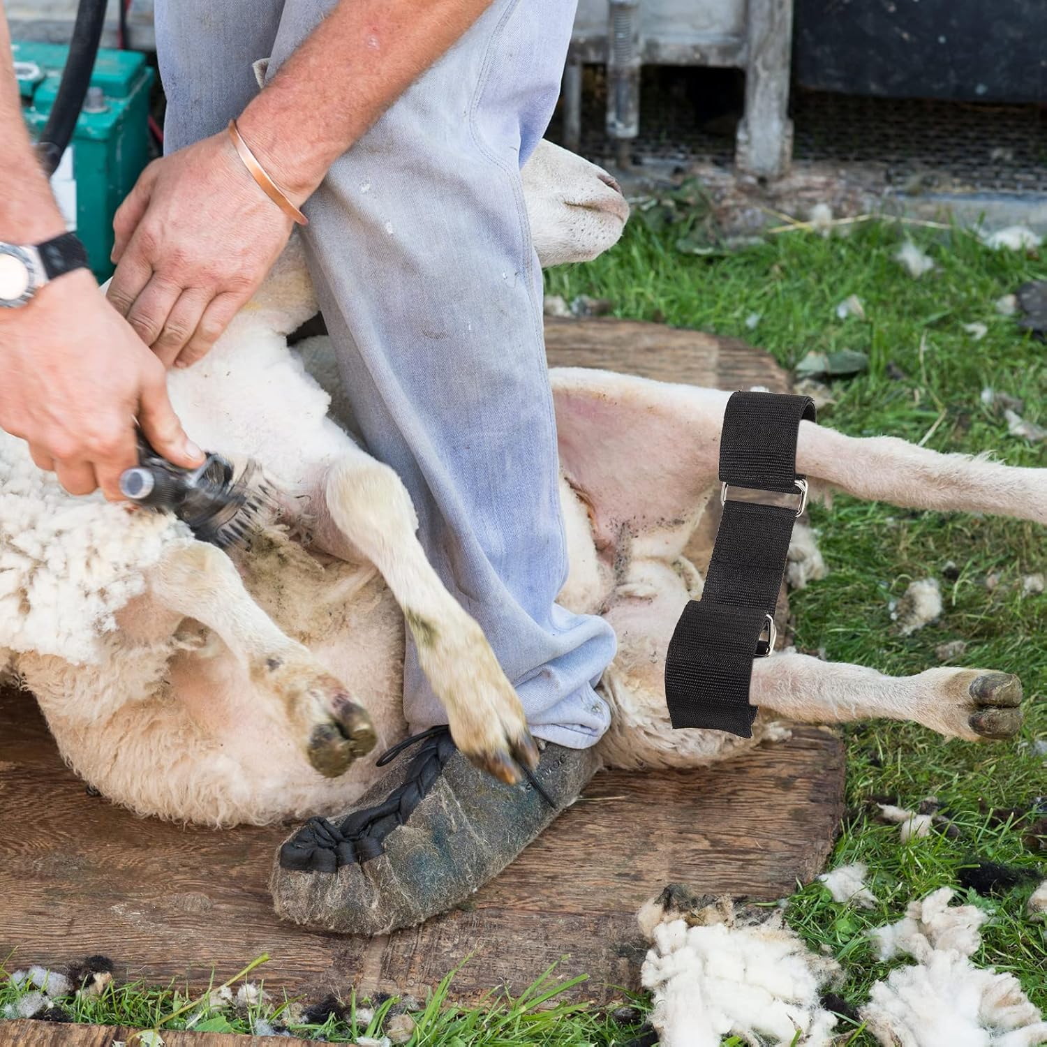 

Fabbay 4 шт. Козьи путы Инструмент для связывания для дойки коз Доильный станок для коз Нейлоновые ножные путы Станок для дойки коз Черный комплект для кольцевания Инструмент для кольцевания Козьи путы