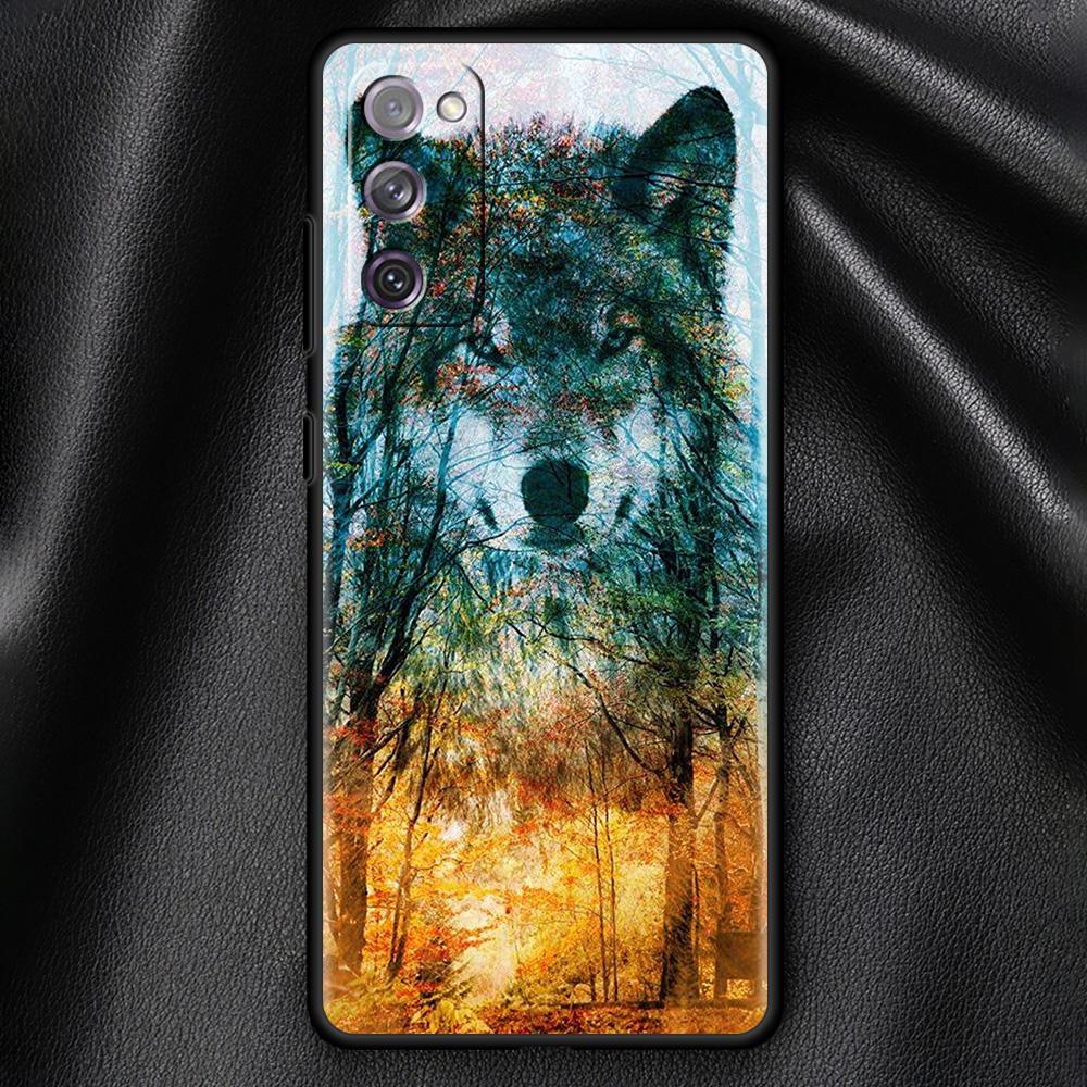 

Прохладный чехол Angry Wolf для Samsung Galaxy S21 Ultra S20 FE S10 Lite S9 Plus S8 S10e S7 A51 A12, мягкий чехол из ТПУ для мобильного телефона Samsung A12