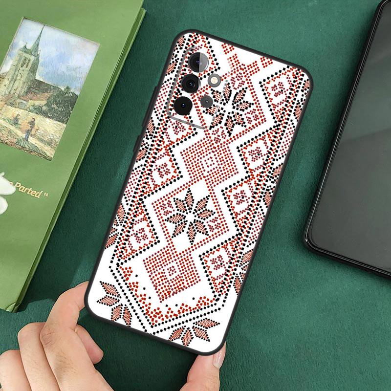 Ukrainian Pattern Soft Cover For Samsung Galaxy A54 A53 A73 A13 A71 A51 A14 A52 A32 A12 A22 A52S Back Case