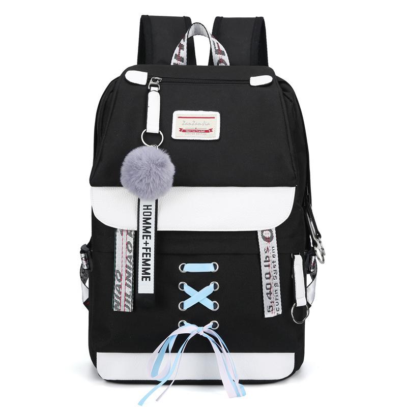 

Жіночий рюкзак для заряджання Шкільні ранці для дівчаток-підлітків Повсякденний модний шкільний рюкзак Шкільний ранець для середньої школи