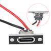 2Pin USB Jack Charging Data Port Type-C Waterproof Charging Port 2P Strip Line Of Solder Joint Female Connector Jack