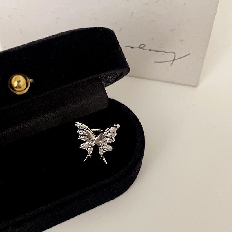 

Милая Цирконовая Бабочка Серьги-Клипсы Женские Нишевые Дизайн Чувство Личности Нежные Модные Простые Темпераментные Серьги Серьги