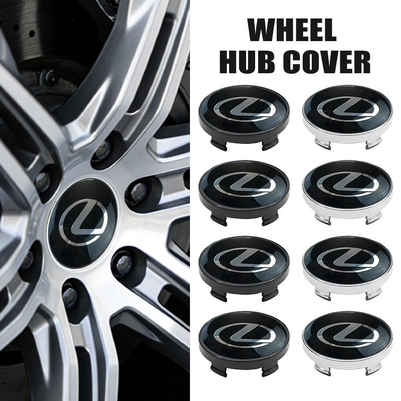For Lexus 4pcs/set 3D Car Wheel Center Hub Caps Sticker Auto Emblem Wheel Center Cap CT ES GS NX IS250 RX350 IS200 LX570 UX250h KLUWV1