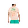 Jordan DNA Logo Geometric Pattern Print Crew Neck Short Sleeve T-Shirt Men Tops Orange Pink DQ8643-800