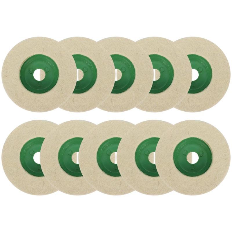 1-10pcs100mm Polishing Wool Wheel Grinding Disc 4" Industrial Wool Felt Wheel Metal Rust Removal Grinding Disc for Angle Grinder
