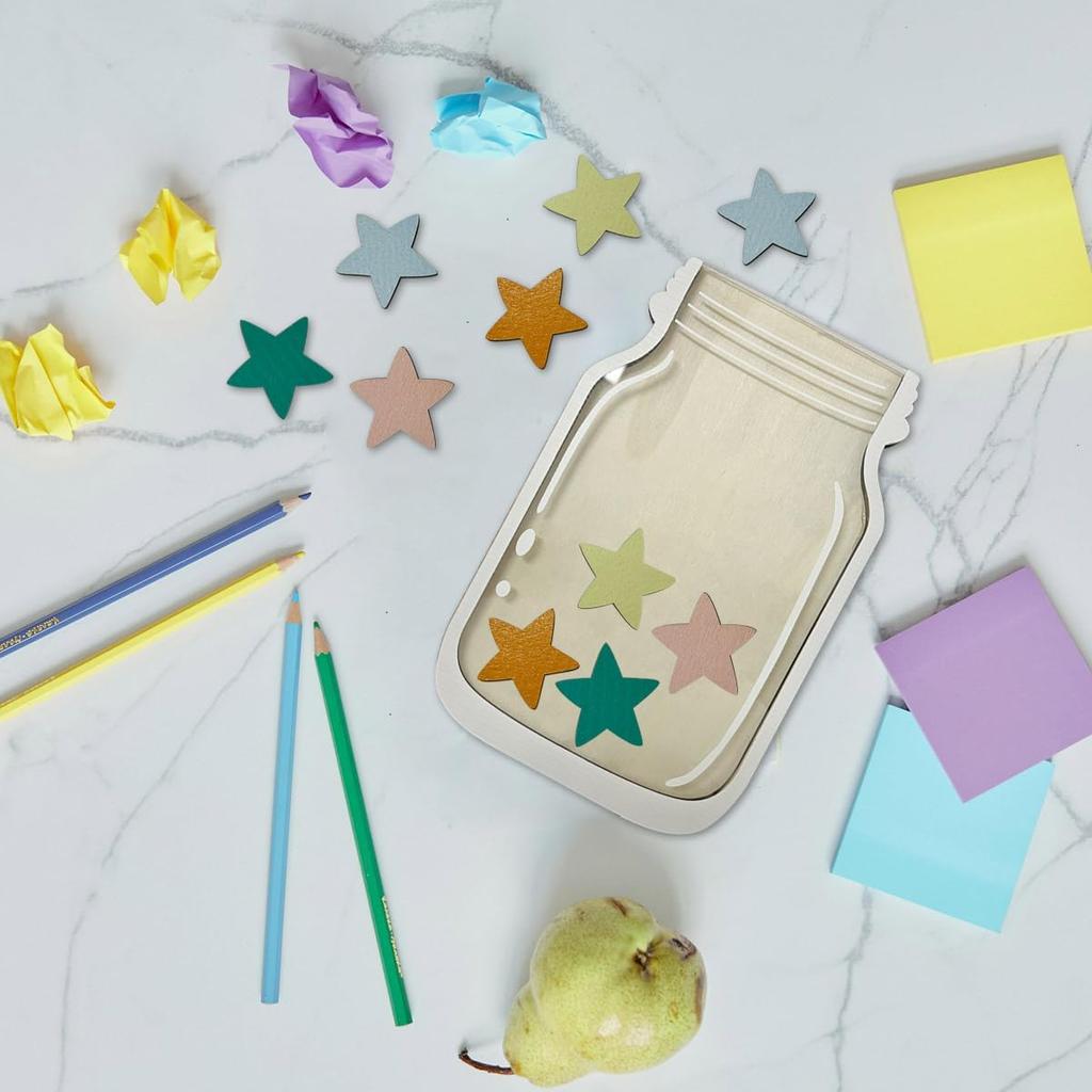 Personalized Reward Jar Stars Reward Jar, Classroom Reward Jar for Student Boys Girls Good Behavior Gift