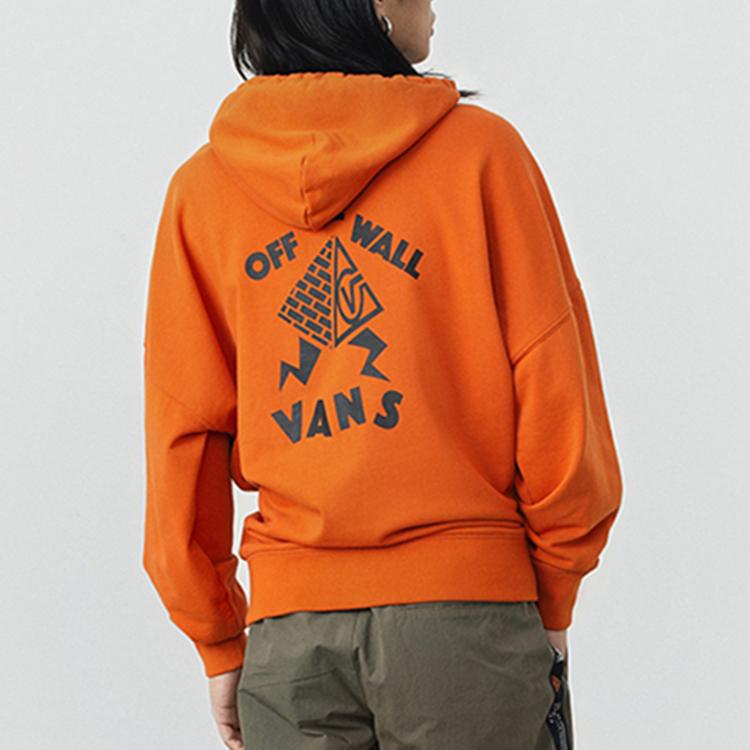 Vans Sports Print Knit Pullover Hoodie Men Hoodies Deep-Orange VN0A4USHNC8