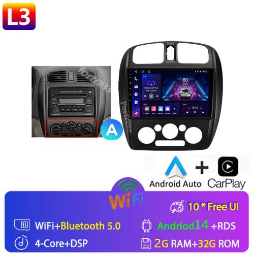 Fortress 8G+128G QLED Car Radio For Mazda 323 BJ 2000-2003 Multimedia Video Player Auto Navigation Android 13 2din DVD Head Unit