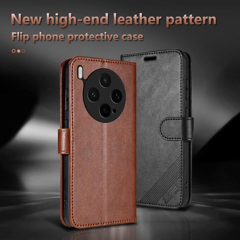 EUCAGR Business Wallet Magnetic Soft TPU PU Leather Phone Case For VIVO X300S/X300 Ultra/X300 Pro Holder Shockproof Cover