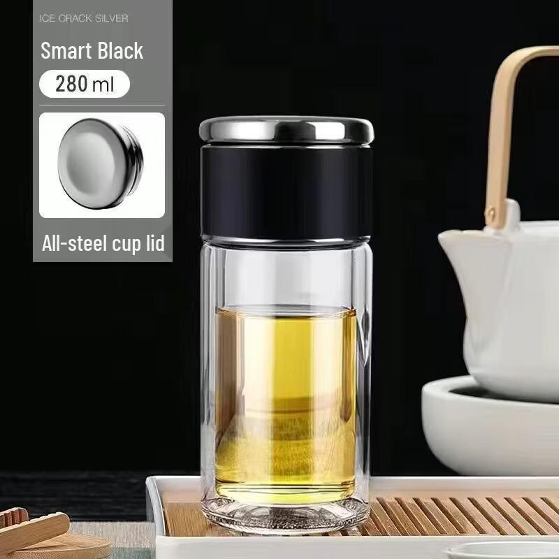 Tao Zhide Double-Layer Glass Tea Infuser Bottle