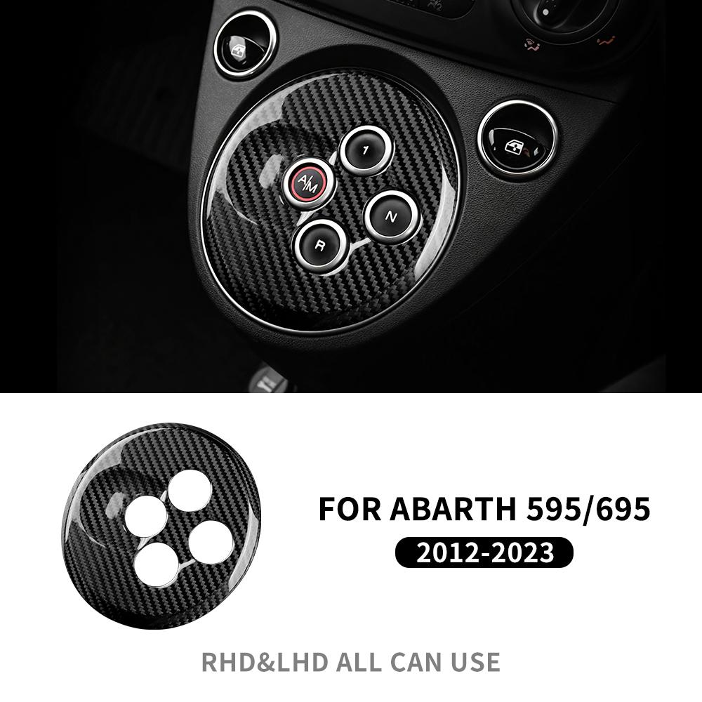 Real Hard Carbon Fiber Sticker For Abarth 595 695 2012-2015 2016 2017 2018 2019 2020 2025 2025 2025 Automatic Gear Shift Panel