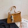 2026  South Korea Dgdaemun INS Underarm Bag Suede Fashi Simple Bags Versatile Trendy Single Shoulder Pillow Bag