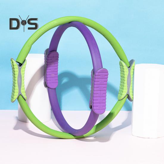 Inel Pilates pentru Femei cu Mânere Anti-alunecare pentru Tonifierea Picioarelor, Exerciții pentru Partea Interioară a Coapselor și Planșeul Pelvin, Cerc Yoga, Echipament Fitness pentru Gimnastică Acasă