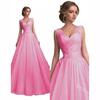 2023 Spring/Summer V-Neck Strapless Mesh Evening Dress, Elegant European & American Long Skirt