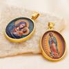 Men's Retro Saint Christopher Greek Mythology Pendant Necklace in Stainless Steel