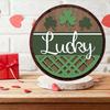2D Flat 20cm happy st.patrick's day Lucky Wooden Wall Hanging Decor - car balloon Universal Holiday Wooden Pendant, Home Decoration Welcome Sign Party