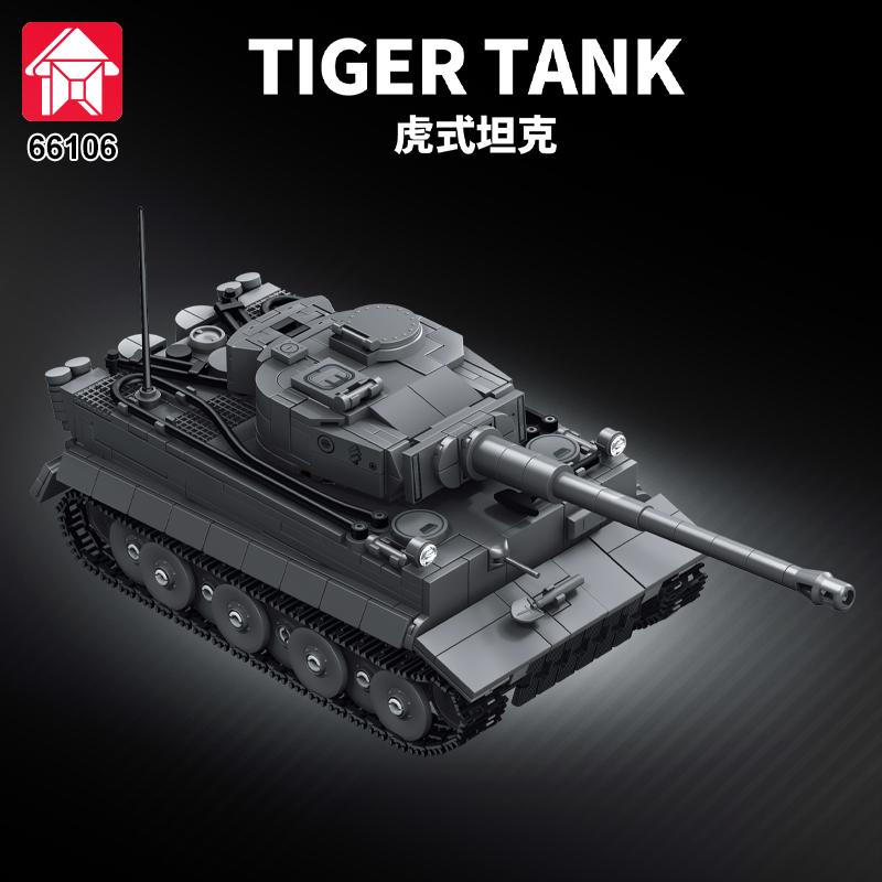 Armored Vehicle Blocks Military Army Tiger Tank Model Educational Bricks Building Toy for Christmas Gifts Ornaments
