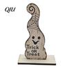 Creative Office Desk Ornaments Cute Halloween Black Cat Pumpkin Skull Decor, Vintage Boo Wooden Retro Home Decor Signs, Tabletop Decoration