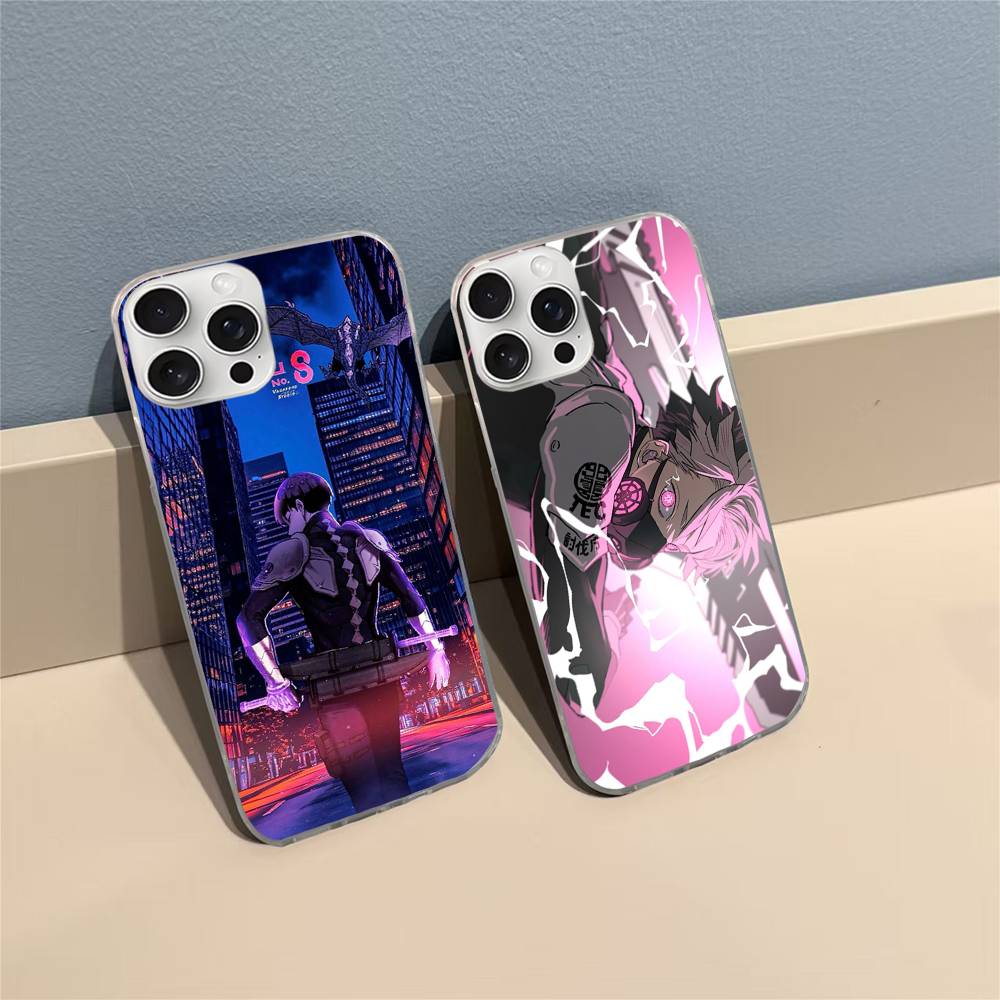 Classic Anime K-Kaiju N-No8 Phone Case For iPhone 11 12 13 14 15 16 17 Plus Pro Max Satin Laser Glossy Cover