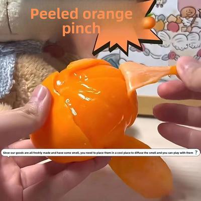 Creative Simulation Orange Stress Relief Squeeze Toy for Relaxation and Fun