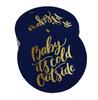 Inkdotpot Real Gold Foil Baby It's Cold Outside Baby Shower Tags Favor Hang Paper Tags 100