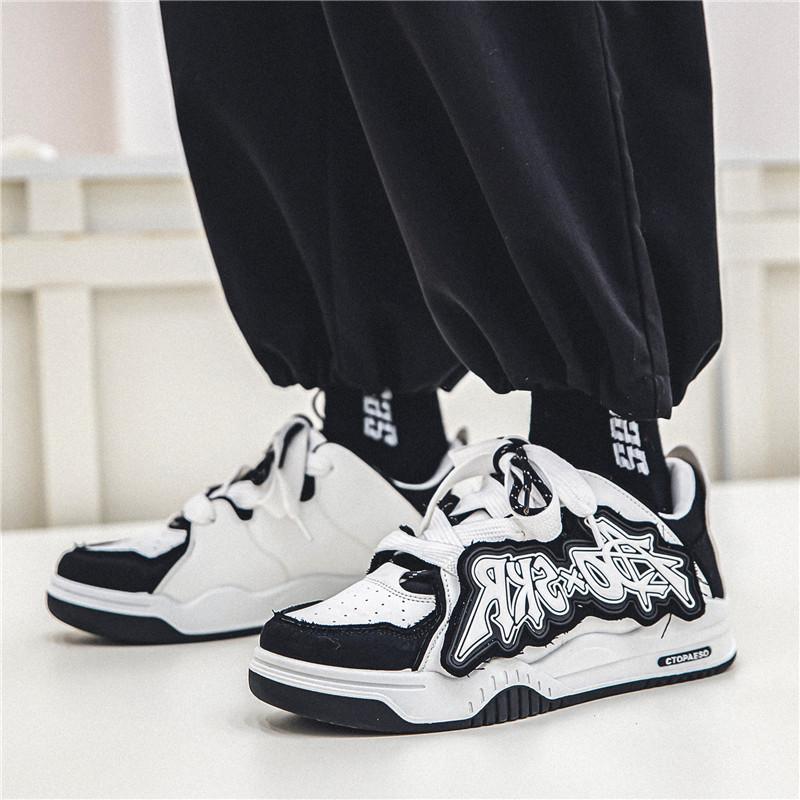 Zapatillas 2024 Autumn Contrast Men Sneakers Flat Bottom Casual Shoe Letter Board Shoe Denim Blue Tennis Shoe Male Shoe Tenis