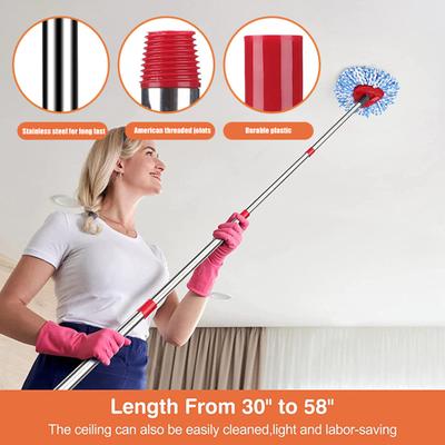 Mop Stick Stainless Steel Mop Replacement Handle Convenient Brooms Handle Stick with Hanging Hole for Home
