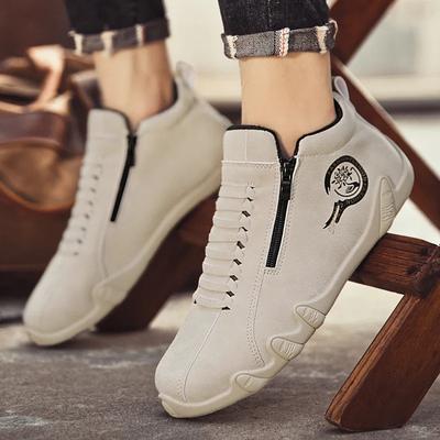Buty dla Mężczyzn 2024 Nowe Zapinane na Zamek Markowe Męskie Trampki Jesienne Niskie Męskie Buty Codzienne Lekkie i Wygodne Płaskie Buty do Chodzenia