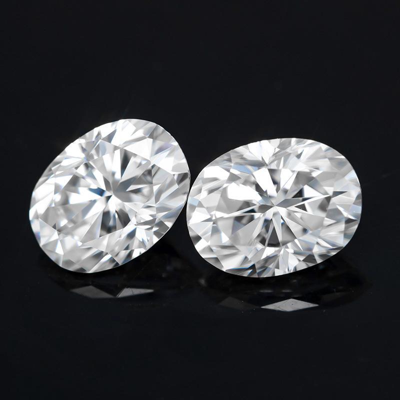 Cellacity Oval alb moissanit 3A piatră goală colier cercei inel cu piatră prin certificat cadou GRA