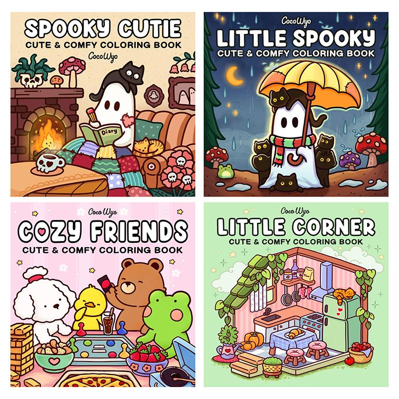 Creative Diy Coloring Book Cartoon Funny Children Graffiti Notebook Cute Coloring Book Drawing Book Adult Relaxation Supplies