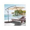 4.5m Double-sided Rectangular Outdoor Parasol with Crank Dark Green Without Base