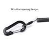 Fly Fishing Magnetic Net Release Holder Keeper with Coiled Lanyard Strong Magnet Carabine Fast Buckle Anti-Drop Rope