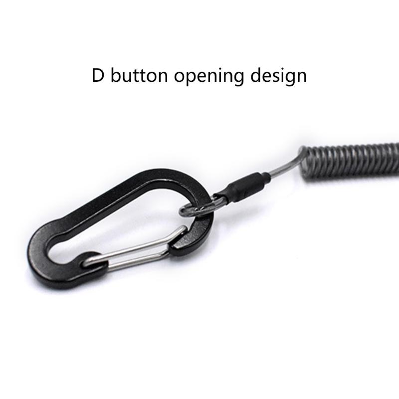 Fly Fishing Magnetic Net Release Holder Keeper with Coiled Lanyard Strong Magnet Carabine Fast Buckle Anti-Drop Rope