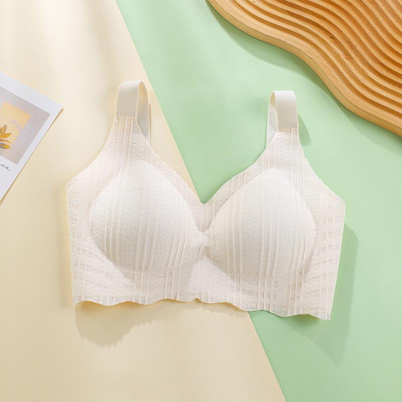 

Нижнее белье большого размера для женщин, собирающееся без стального кольца, чтобы закрыть под грудью, тонкий бюстгальтер против провисания 75C