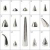 Clous à pointes Rivets Métal Argenté Rivets Décoratifs Punk, 10 Pièces Rivets Pointus à Visser Boucles Bouton Gothique pour Artisanat DIY