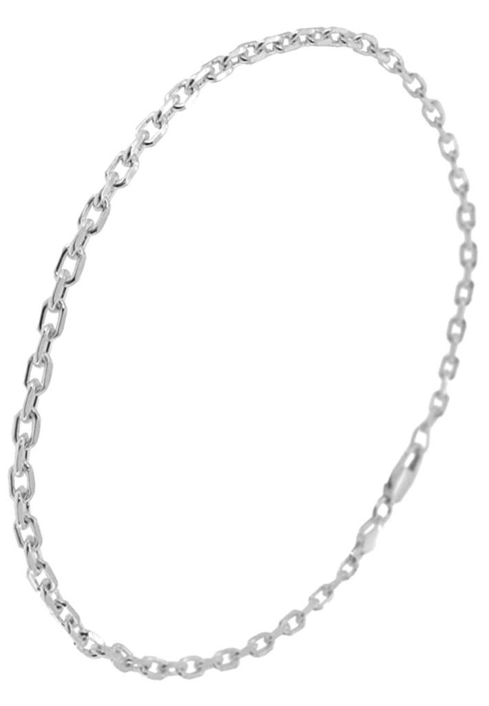 Shinjuku Gin No Kura Azuki Chain Silver 925 Simple Chain 4-Sided Anklet, 26cm, Men's Silver, Ankle, Foot, Summer, Beach,