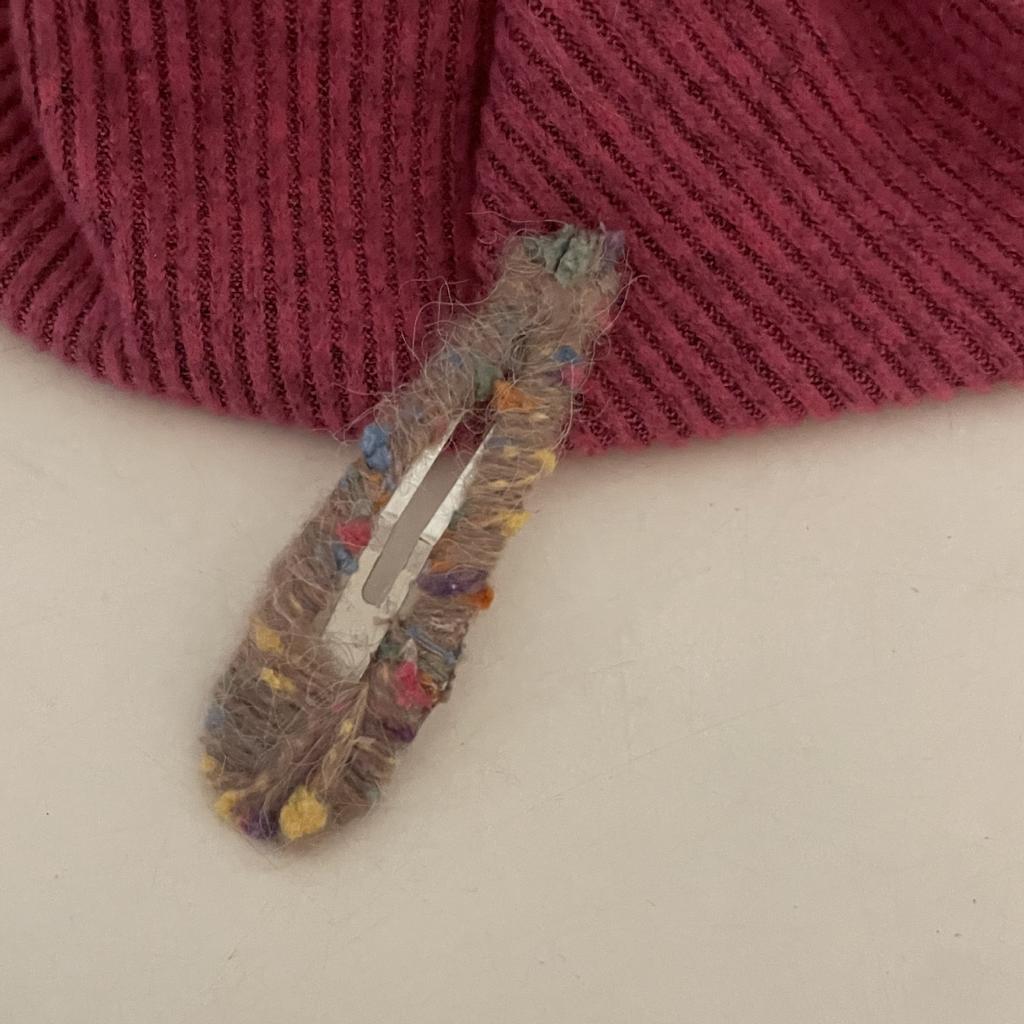 Rainbow Classic Wool Knitted Barrettes Hand-Woven Hairpin BB Clip High Sense Bang Clip Headwear Hair Accessories
