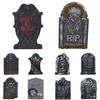 Halloween Foam Tombstone Skeleton Haunted House Stone Party Yard Decoration Door