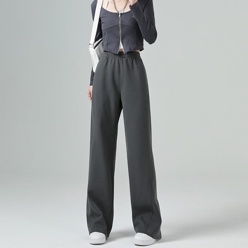 Sweatpants Women's Spring and Autumn New Casual Loose Sweatpants High Waist Skinny Straight Narrow Version Drape Wide Leg Pants