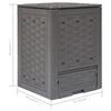 Garden Composter Set 3 Pieces Brown 60 x 60 x 83 cm 900 L Total Capacity Plastic with Rattan Finish
