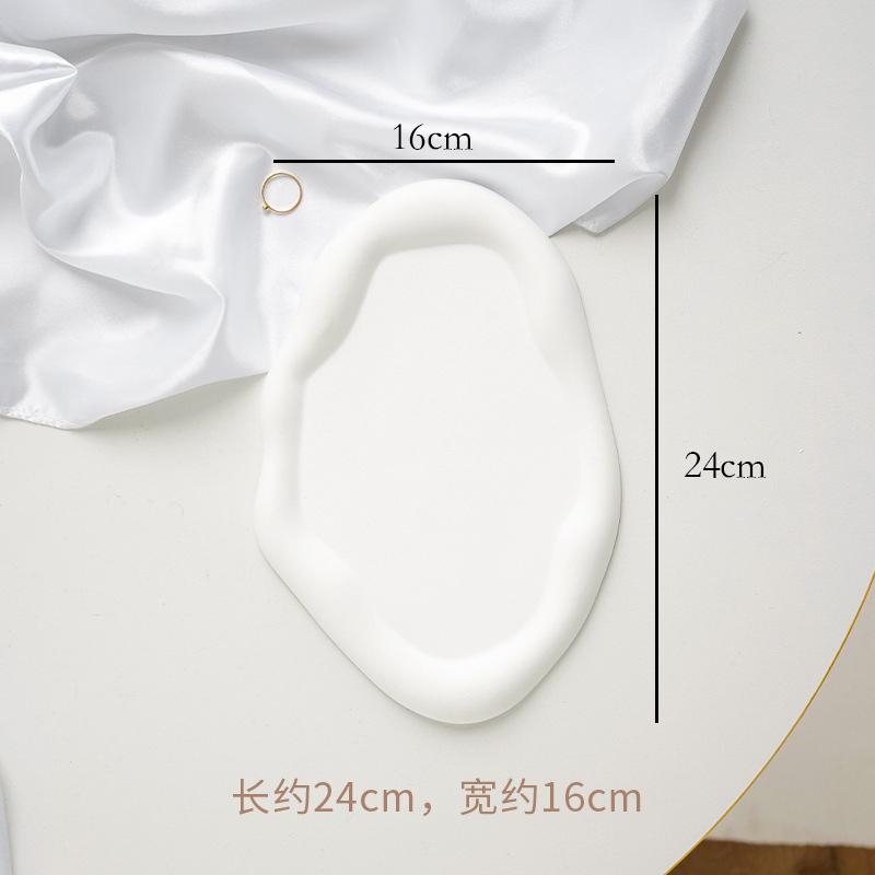 Nordic Style Simple and Irregular Storage Tray Plaster Tray Jewelry Ornaments Photo Decoration Props Photography Objects Home