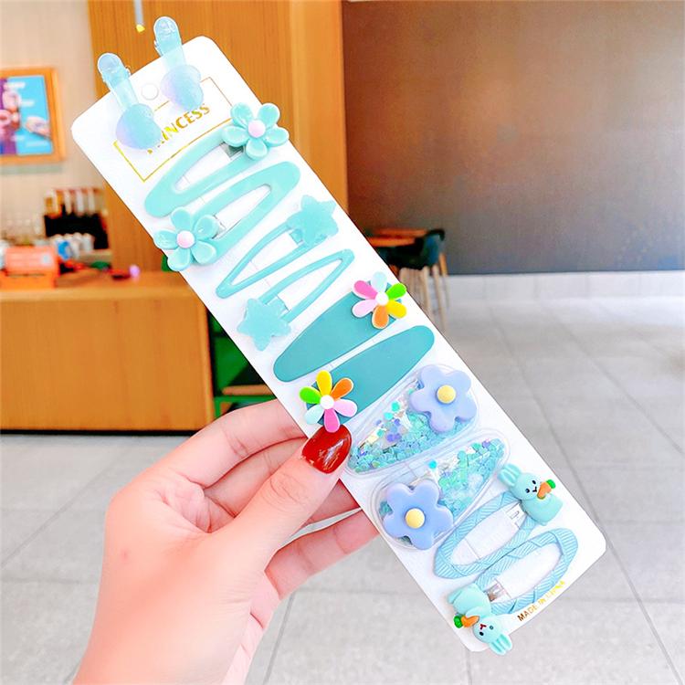 2022 Candy Color Children's Cartoon Hairpin Set Animal Flowers Fruit Baby Hairpin Cute Girls Cute Hair Clip