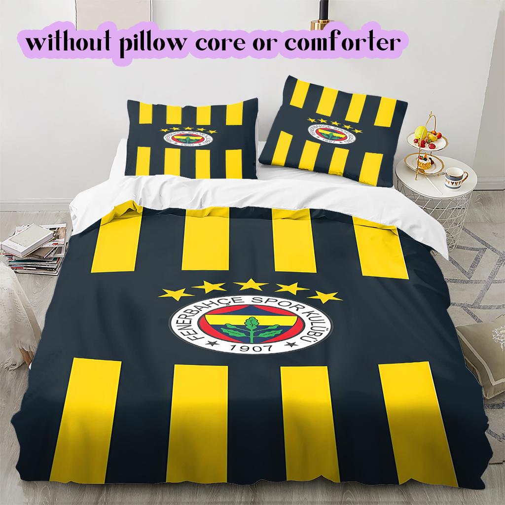 Calcio Fenerbahçe S.K Fantasia Set Copripiumino Trapuntato Copripiumino Federa Decorazione per la Casa Regalo di Compleanno (1 * copripiumino + 2 * federa, senza nucleo)