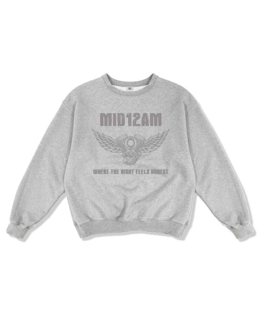 MIDNIGHT12AM [Fleece Line Option] Knife Fils Oversized Premium Double-Sided Sweatshirt 4 Colors (Type A)