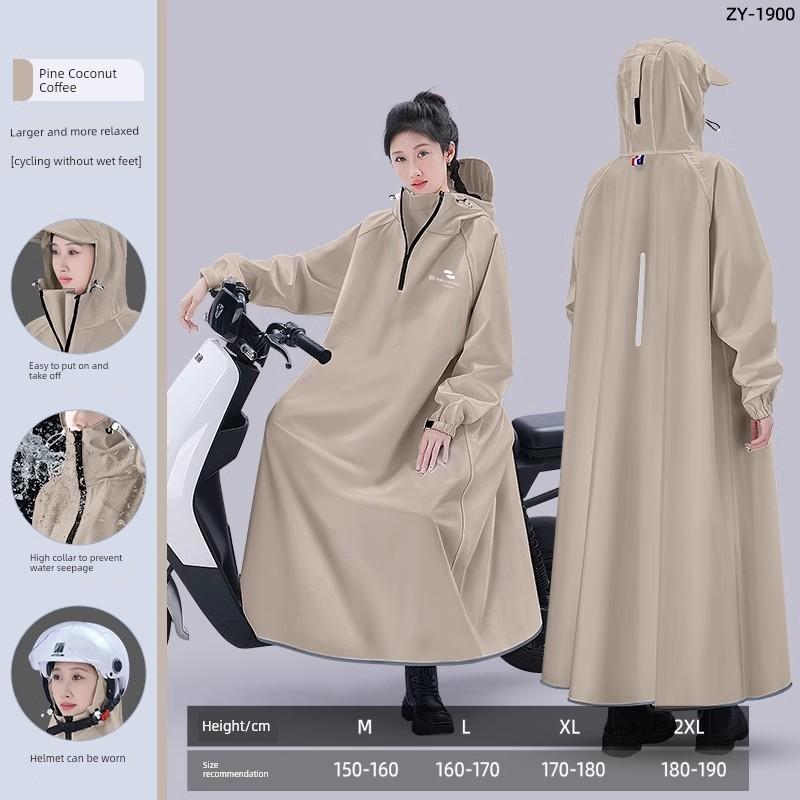 Impermeabile per Scooter Elettrico, Stile Adulto Donna, Impermeabile Lungo a Copertura Totale per Persona Singola, Antitempesta, Nuovo Modello 2026, Specializzato per il Ciclismo