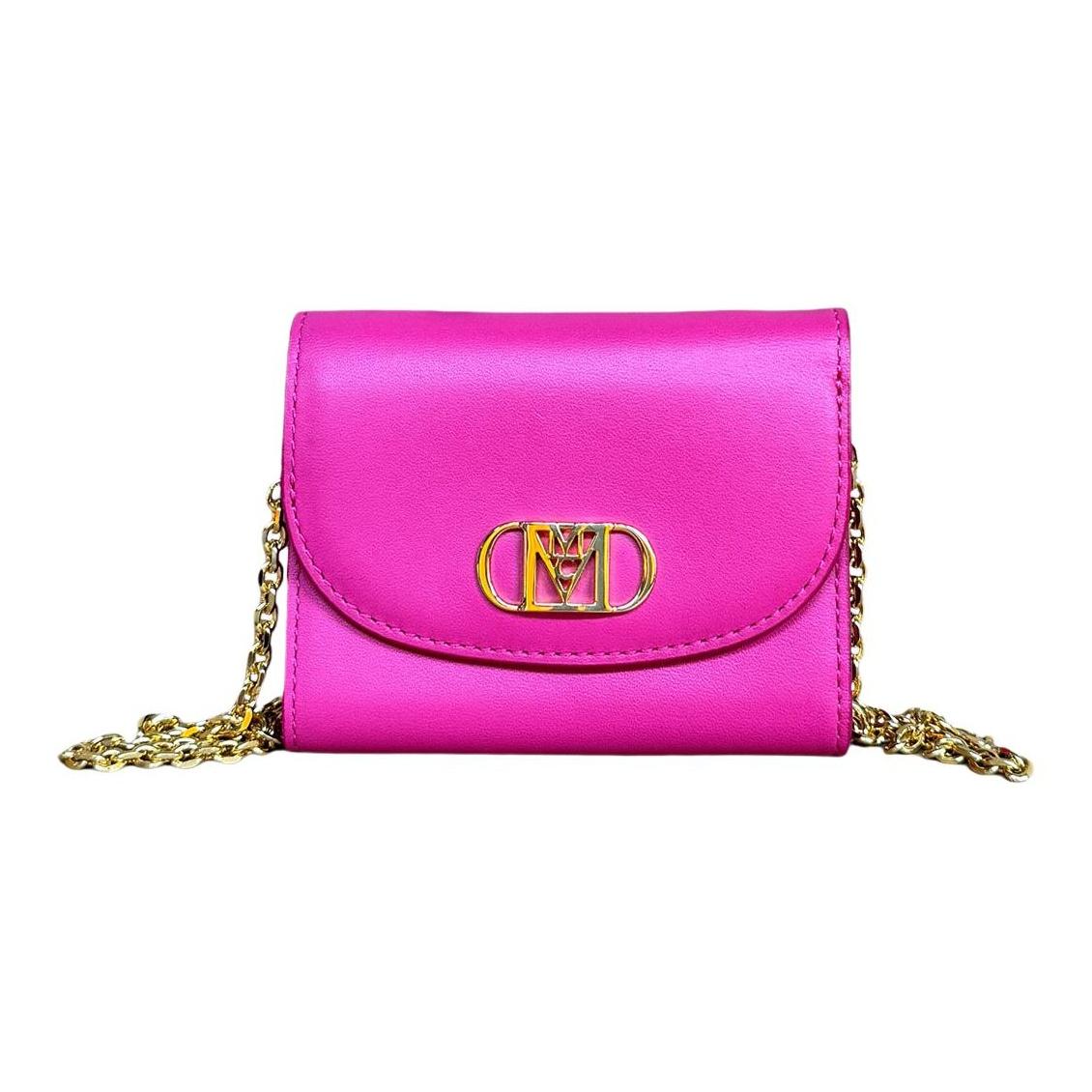 MCM Mode Travia Metal Chain WOC Crossbody Wallet Mini Women wallet Magenta MYLCSLM01QW001 Basic Set BagDust Bag 9860₽